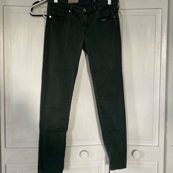 Ag Adriano Goldschmied Denim - Adriano Goldschmied green “the Stevie ankle “ jeans.  Size 27